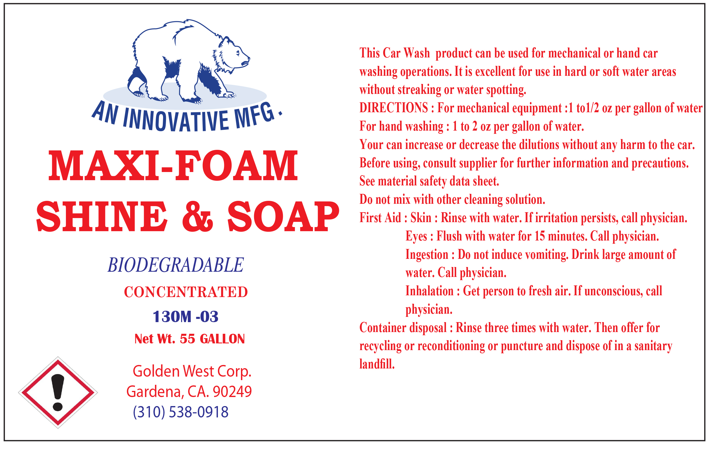 Maxi-Foam Carwash Soap - Image 4