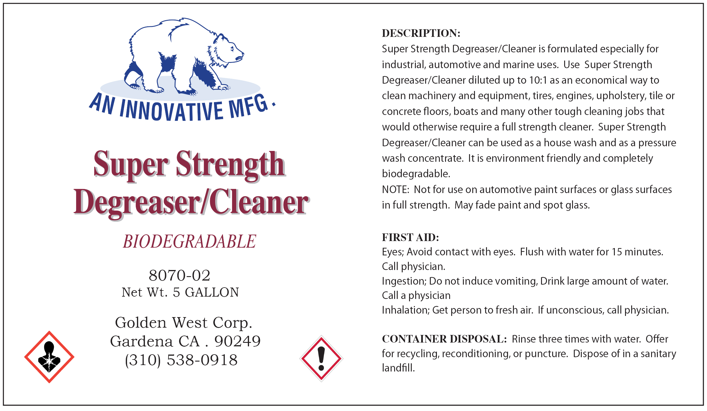 Super Strength Degreaser